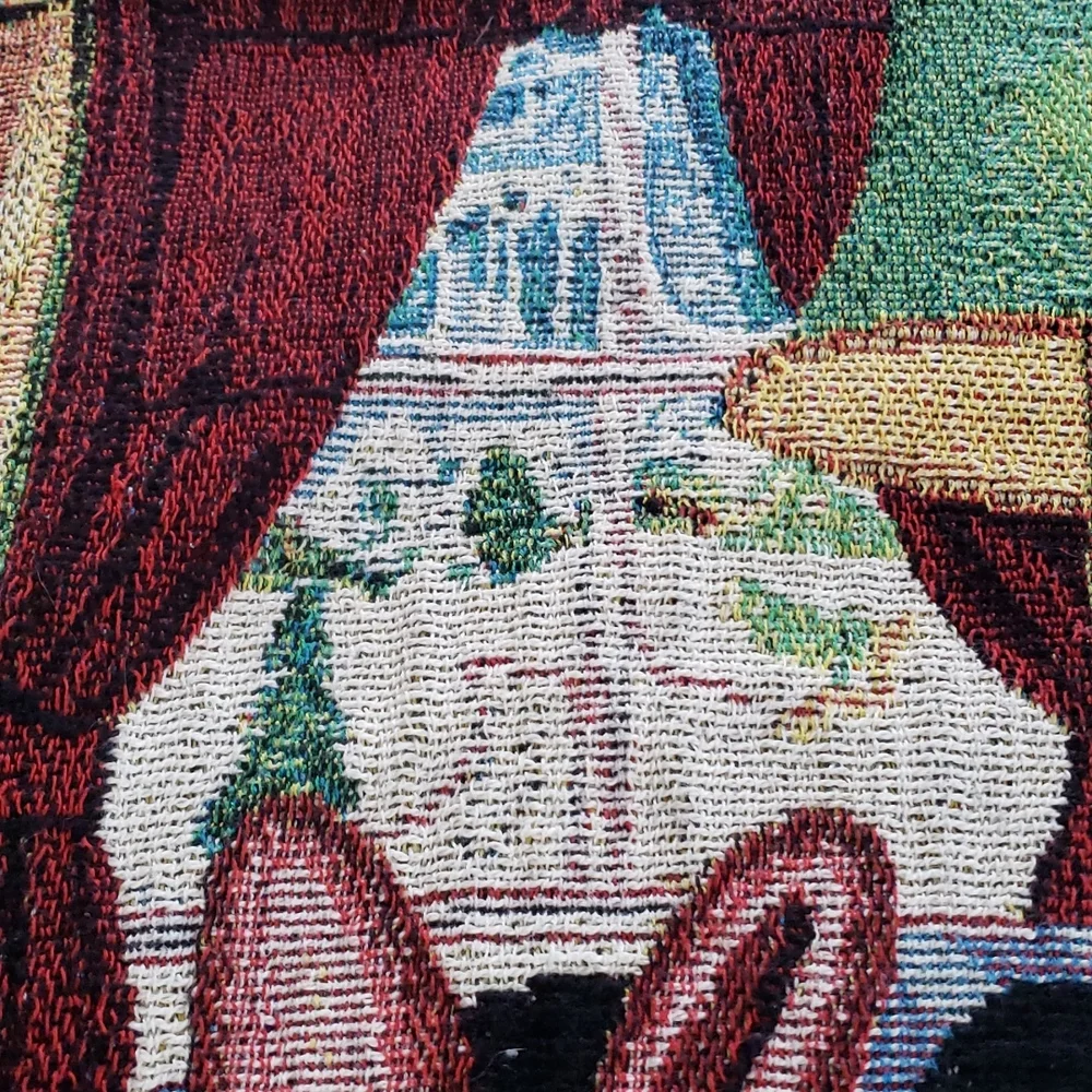 Walt Disney World Mickey's Holiday Gathering Woven Knit Throw 60X50